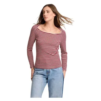 Kocca Long Sleeve Tops, female, Red, Size: XS T-shirt fantasia a righe