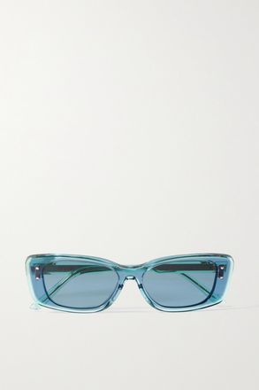 Dior Occhiali Da Sole In Acetato Con Montatura Rettangolare Diorhighlight S2i - Blu