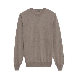 Ferrante Round-neck Knitwear, male, Gray, Size: XL Crew Neck