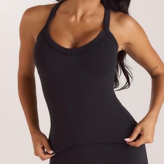 Lounge ContourSoft Cami-top met V-hals - Zwart - XXL