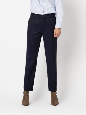 Toni Schlupfhose TONI Sue Ankle, Damen, Gr. 34, N-Gr, blau (dunkelblau), Web, Obermaterial: 62% Polyester, 35% Viskose, 3% Elasthan, unifarben, regular fit