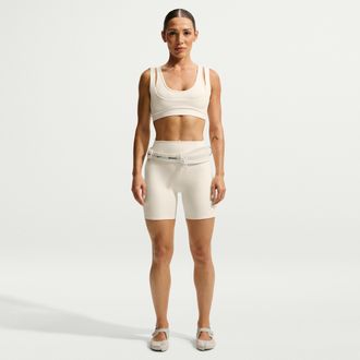 Nike Womens SKIMS Matte High-Waisted 5 Biker Shorts in White | IR5024-108