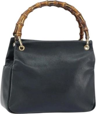 Gucci Pre-owned Vintage Leren Handtas - Dames - Vintage Handtas - Blauw - ONE Size - Leer - Vintage