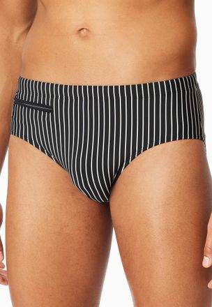 Schiesser Badeslip SCHIESSER Aqua, Herren, Gr. 10, N-Gr, 000, schwarz, Single Jersey, Obermaterial: 78% Polyamid, 14% Elasthan, 8% Polyester, Badehosen Badeslip