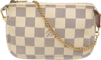 Louis Vuitton Damier Azur White Damier Azur Pochette (Pre-Owned)