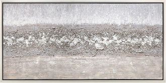 Empire Art Direct Tranquil Horizon Textured Glitter Hand-Painted Framed Canvas Wall Art