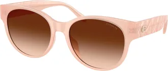 Coach Gradient Brown Oval Ladies Sunglasses HC8430D 511374 56
