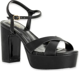 Shushop Gwen Platform Sandal in Black at Nordstrom, Size 6.5