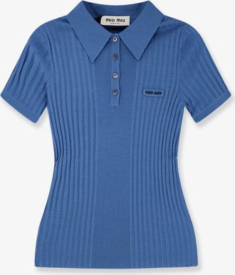 Miu Miu Virgin wool polo shirt - MIU MIU - gender_Woman
