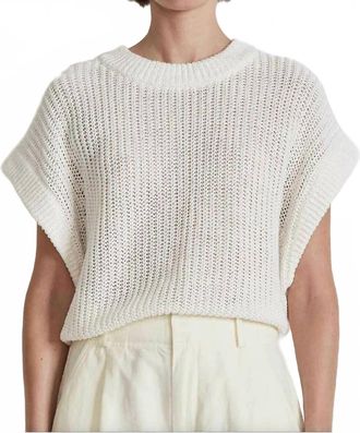 Apiece Apart Oliva Linen Vest In Cream