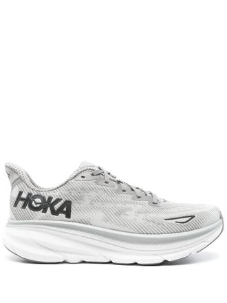 Hoka One One Clifton 9 ribbed sneakers - Grey