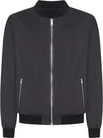 Dolce & Gabbana Bomber Jassen - Heren - Bomber jackets - Zwart - XS - Leer - Jassen