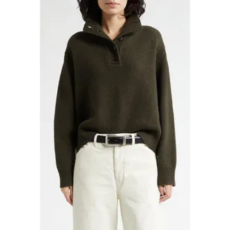 Nili Lotan Renata Sweater in Dark Pine Melange at Nordstrom, Size X-Large