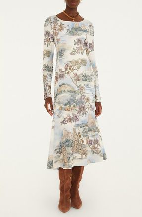 Farm Rio Toile De Rio Winter White Dress in Toile De Rio Off-Whi at Nordstrom, Size Xx-Small