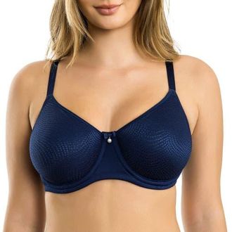 Affinitas Pearl Non-padded Seamless Minimizer Bra in Navy at Nordstrom, Size 42Ddd