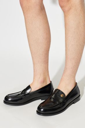 Versace Manu Loafers Shoes, Mens, Black