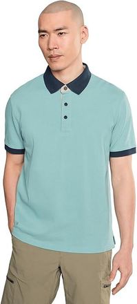 L.L.Bean Casco Bay Rugged Short Sleeve Polo Mens Regular Mens Clothing Silver Blue : 2XL, Cotton/Twill
