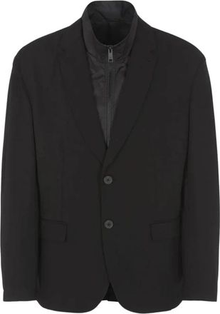 A|X Armani Exchange Stijlvolle Blazer - Heren - Blazers - Zwart - L - Wol - Jassen
