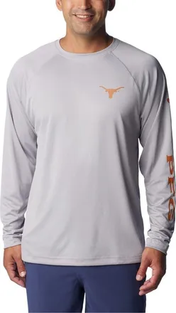 Columbia Mens Columbia Gray Texas Longhorns Terminal Tackle Omni-Shade Raglan Long Sleeve T-Shirt at Nordstrom, Size Xx-Large