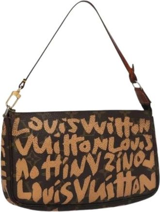 Louis Vuitton Pre-owned Shoulder Bags, female, Brown, Size: ONE SIZE Pre-owned Vintage Canvas Shoulder Bag