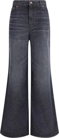 Chlo&eacute; Wijde Jeans - Dames - Flared Jeans - Grijs - W29 - Katoen - Jeans