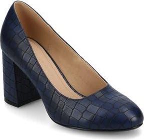 Journee Collection Seraphina Pump in Blue Crocodile at Nordstrom Rack, Size 9.5