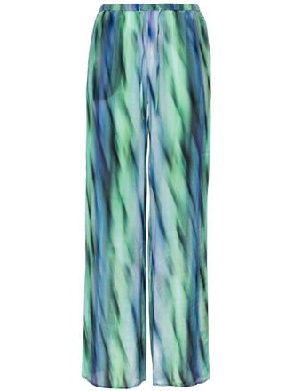 A|X Armani Exchange Pantaloni dritti leggeri con stampa astratta - Verde