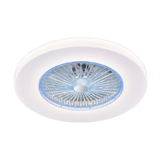 Wonderlamp Ventilador plaf&oacute;n con luz led 45w blanco para techo y pared