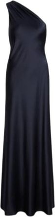 Ralph Lauren Lauren One-Shoulder Satin Gown - Dames - Avondkleed - Blauw - 2XS - Polyester - Kleedjes