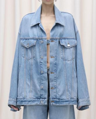 Haikure Janet Denim Jacket In Ionic Blue