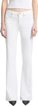 7 For All Mankind Dojo Tailorless White Shell Flare Leg Jean