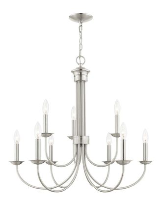Livex Lighting 6 4-Light Brushed Nickel Chandelier