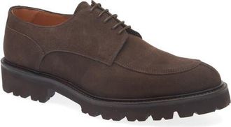 Gentle Souls Lagos Lug Sole Derby in Brown Suede at Nordstrom, Size 11.5