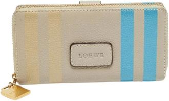 Loewe Pre-owned Wallets, female, Beige, Size: ONE SIZE Pre-owned Leather Wallet