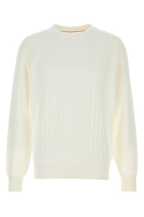 Brunello Cucinelli Brunello Cucinelli White Cotton Sweater