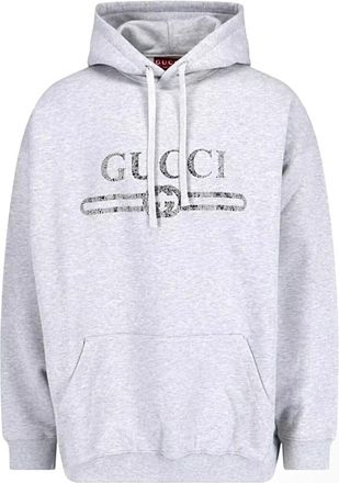 Gucci Maglia - Heren - Hoodies - Grijs - XS - Hoodies & sweatvesten