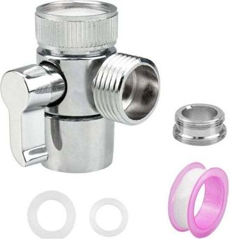 OEM Deviatore Per Doccia A 3 Vie G1/2 M22 X M24, Adattatore Per Soffione Doccia Per Raccordo A T, Componenti Per Sistema Deviatore Per Rubinetto Cucina/ba