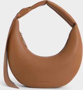 Charles & Keith Mini Toni Knotted Crescent Hobo Bag