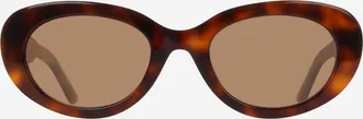 Cole Haan Womens Womens Bold Oval Sunglasses - Brown