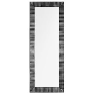Beliani Espejo De Pared Negro 50 X 130 Cm Marco Moderno Para Sal&oacute;n Pasillo Draveil