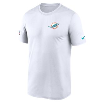 Nike Miami Dolphins Legend Small Logo Nike Mens Dri-FIT NFL T-Shirt in White | 02TI10A9P-FEJ