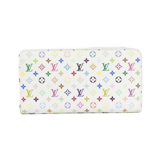 Louis Vuitton Multi-Color White Coated Canvas Long Wallet (Bi-Fold) (Pre-Owned)