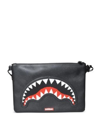 Sprayground shark-detail pochette - unisex - PVC - One Size - Black