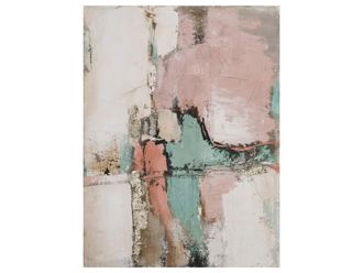 Schubiger M&ouml;bel Bild Abstrakte Komposition in Beige und Gr&uuml;n