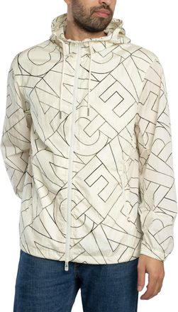 A|X Armani Exchange Jas Met Diagonaal Logo, Beige