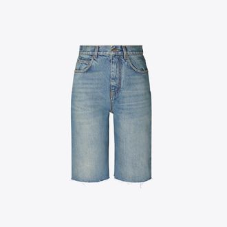 Tory Burch Womens Cotton Denim Short, size 25