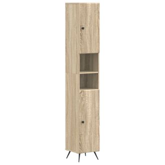 vidaXL Armario De Ba&ntilde;o Con Estante Abierto Breda Roble Sonoma Vidaxl