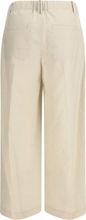 Brunello Cucinelli Womens Beige Cotton Casual Pants