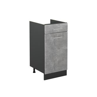 Vicco Mueble Bajo De Cocina R-line, Hormig&oacute;n/antracita, 40 Cm Sin Encimera, Vicco