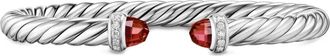 David Yurman Bracciale Cable Flex in argento sterling con rodolite e diamanti